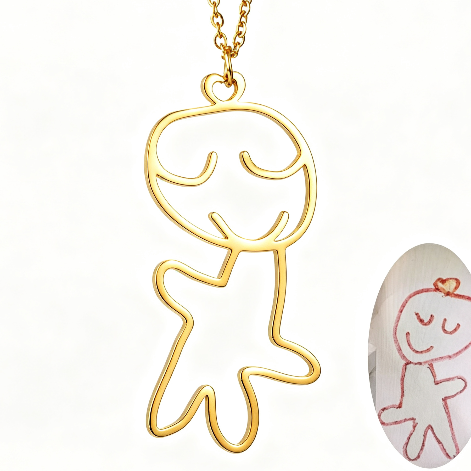 Custom Child's Drawing Necklace — Turn Your Kid's Art Into Jewellery