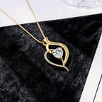 Heart Necklace with Birthstone Crystal
