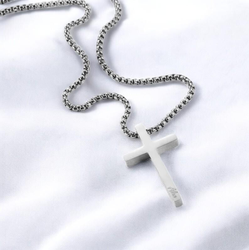 Personalised Engraved Cross Necklace