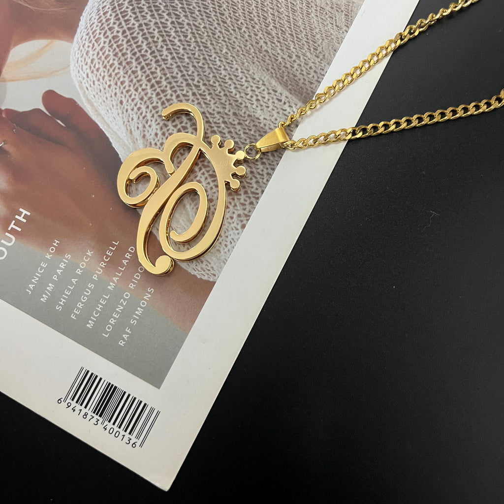 Crown Initial Letter Necklace | Gold, Silver & Rose Gold