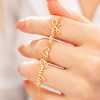 Personalized Two Name Heart Bracelet
