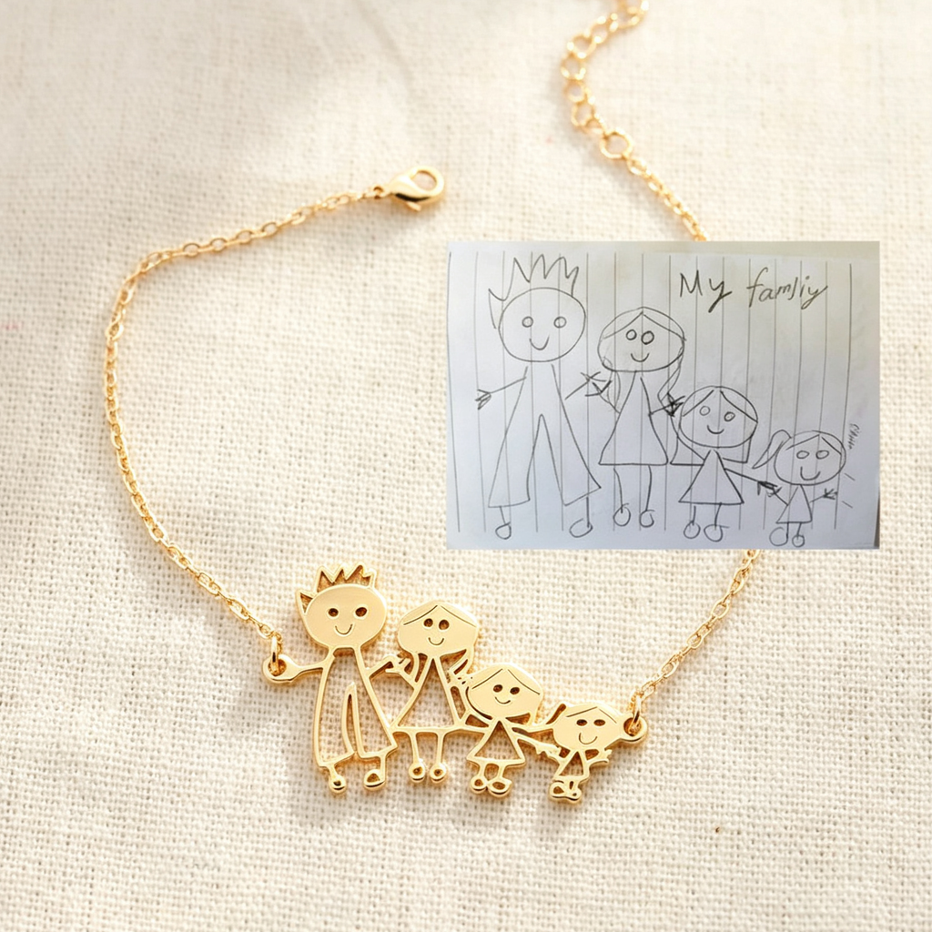 Custom Child's Drawing Necklace — Turn Your Kid's Art Into Jewellery