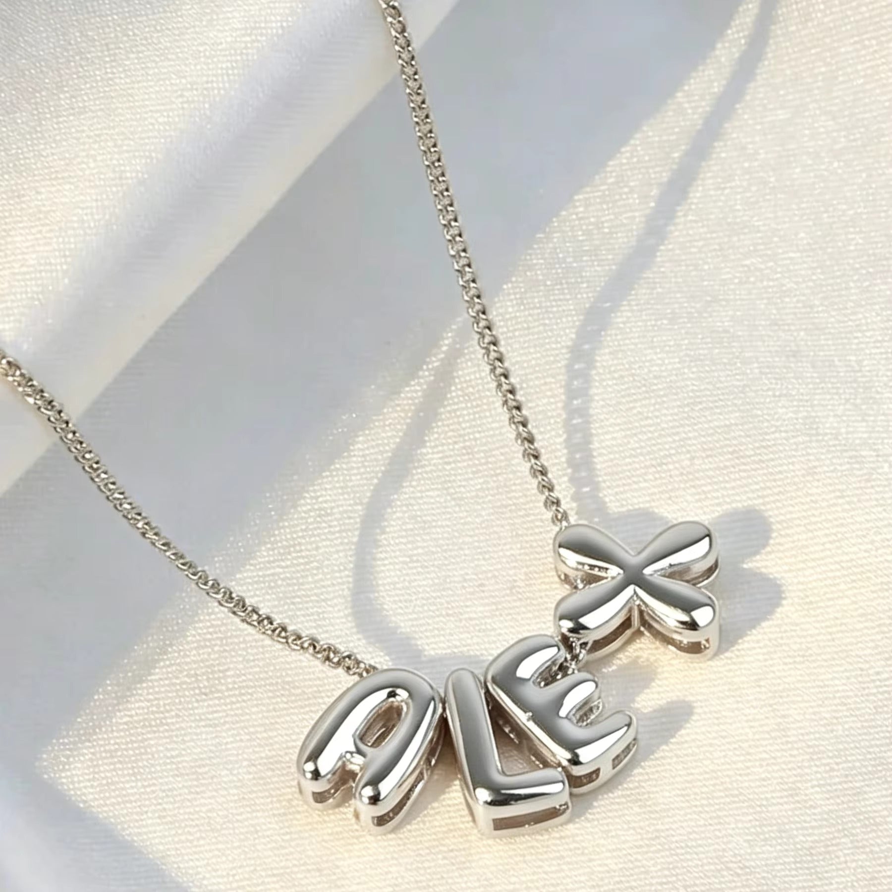 Personalised Bubble Letter Name Necklace