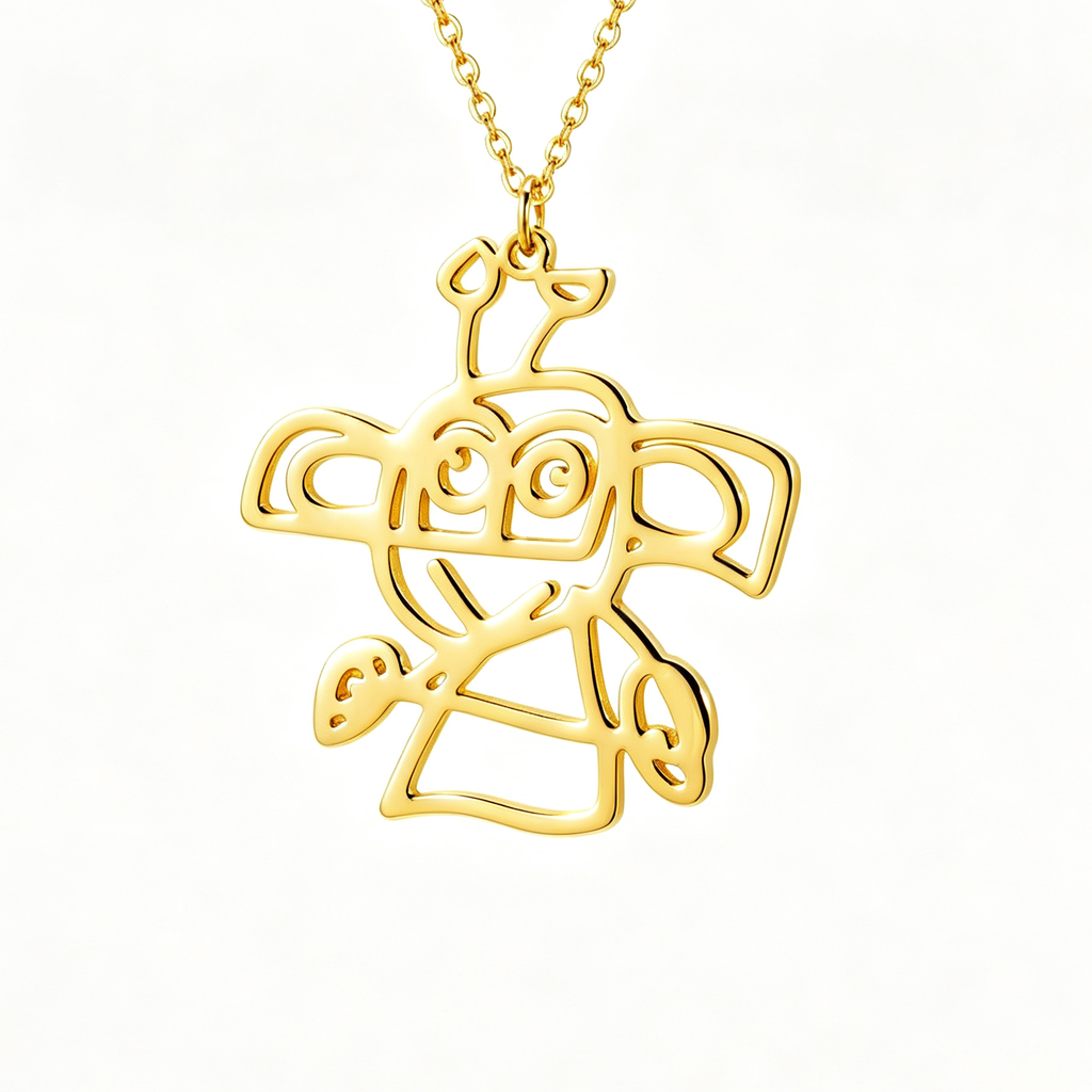 Custom Child's Drawing Necklace — Turn Your Kid's Art Into Jewellery