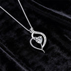 Heart Necklace with Birthstone Crystal