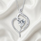 Heart Necklace with Birthstone Crystal