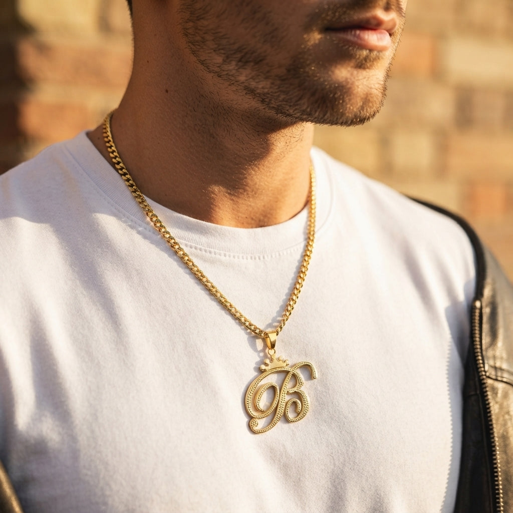 Crown Initial Letter Necklace | Gold, Silver & Rose Gold