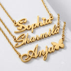 Custom Name Necklace 18K Gold Plated | Bold Script | Personalised Gift