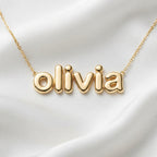 Personalised Bubble Letter Name Necklace
